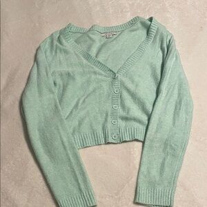 American Eagle Outfitters Light Green Cardigan